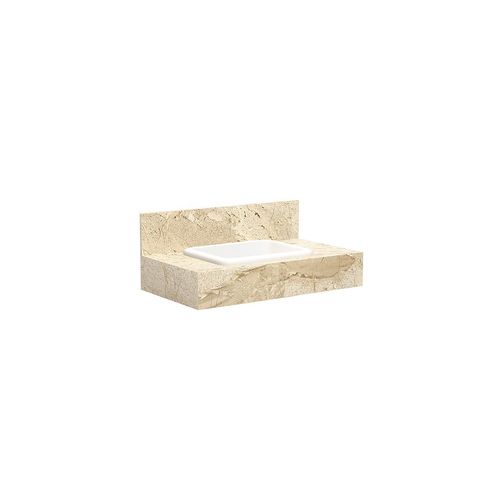 Bancada com Cuba Embutir Pró Travertino Blu 60cm