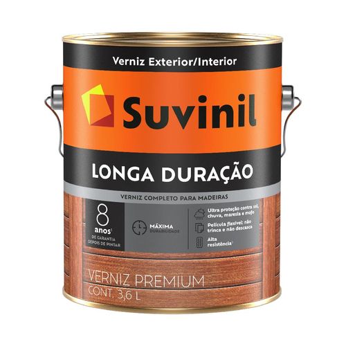 Verniz Longa Duração Suvinil Brilhante Natural 3,6 Litros