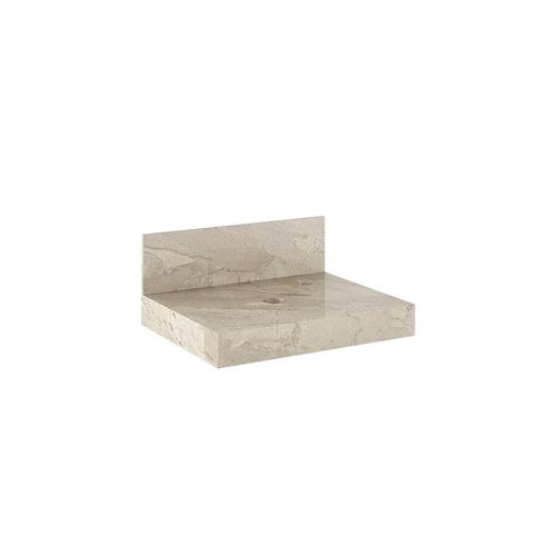 Lavatório 50cm Top para Cuba de Apoio Travertino Blu