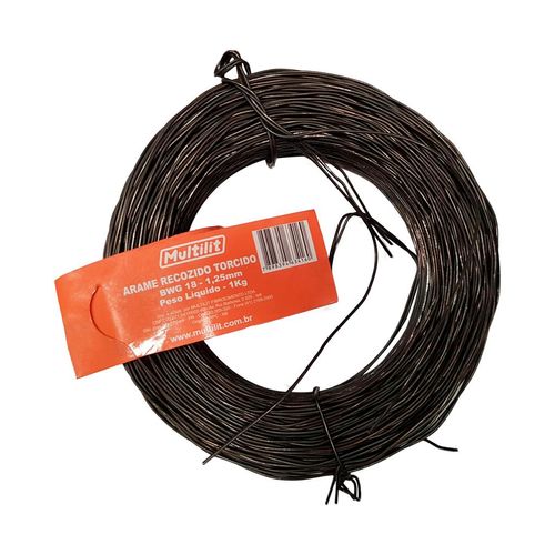 Arame Recozido Torcido Multilit BWG 18 com 1kg