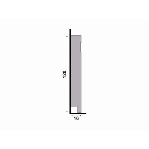 Rodapé Poliestireno Santa Luzia 1,6x12x240cm RP/BR