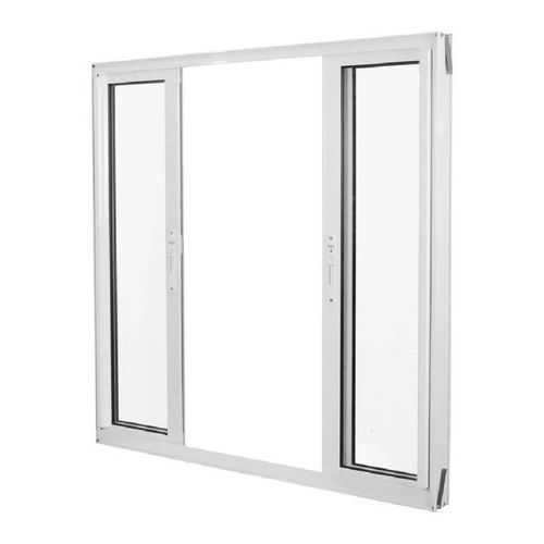 Janela Alumínio Mgm Sólida com 4 Folhas Branco 120x150
