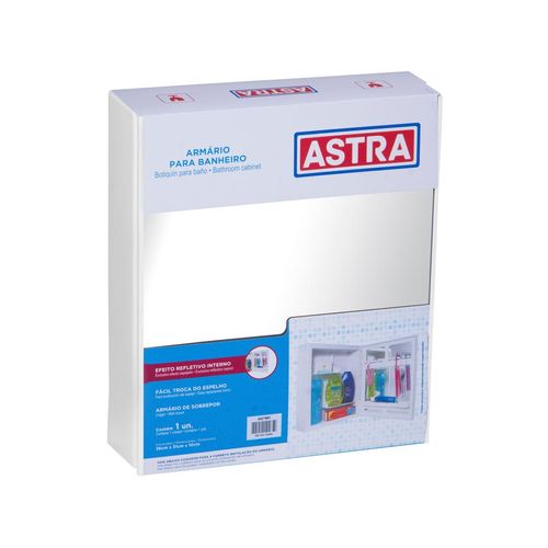 Armário Plástico Astra Embutir e Sobrepor Branco 35,5x30,5cm