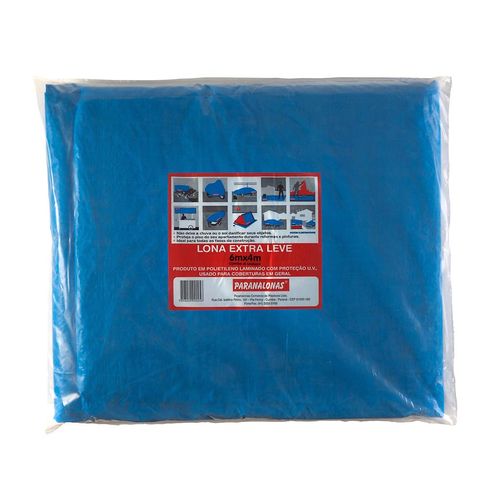 Lona Plástica 6x4m Azul Lonas  Paraná