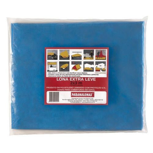 Lona Plástica 2X3m Azul Lonas  Paraná