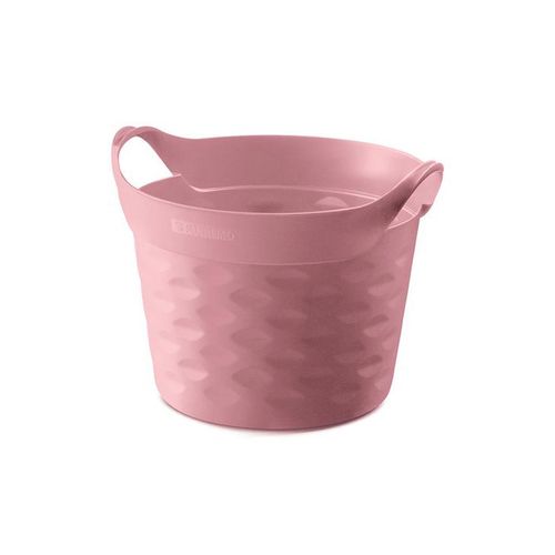 Cesto Plástico Sanremo para Roupa Moolti Redondo Rosa 3L
