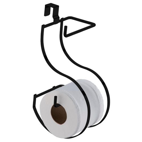 Suporte para Papel Higiênico Future Duplo Preto Fosco