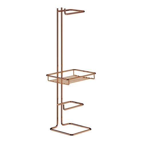 Papeleira de Chão com Porta Objeto Rose Gold 1182RG Future