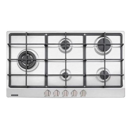 Cooktop a Gás Tramontina Penta Plus em Aço Inox e Trempes em Ferro Fundido com Acendimento Superautomático 5 Queimadores