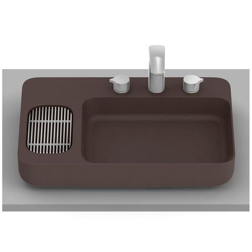 Cuba de Apoio Roca Infinity Válvula 7/8 Café 60x42cm