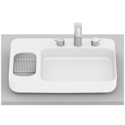Cuba de Apoio Roca Válvula 7/8 Blanco Matte 60x42cm