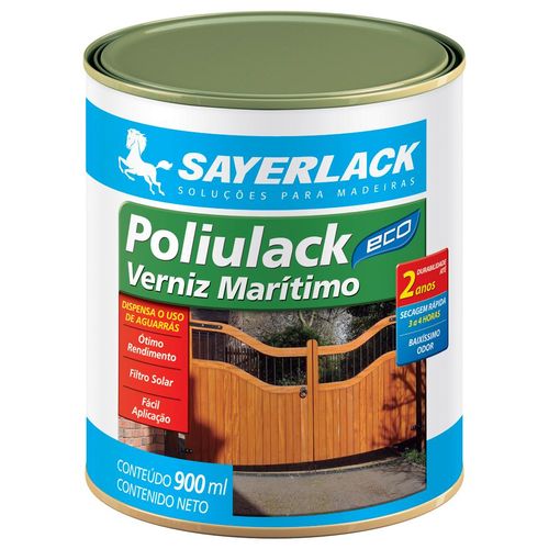 Verniz Base Água 0,9lts Acetinado Mar¡timo Poliulack Eco Sayerlack