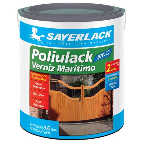 Verniz Base Água Sayerlack Acetinado Marítimo Poliulack Eco 1371.00 3,6 Litros