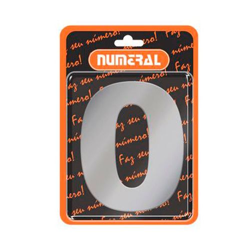Número Aço Escovado Numeral ACM 0 400-0 125mm