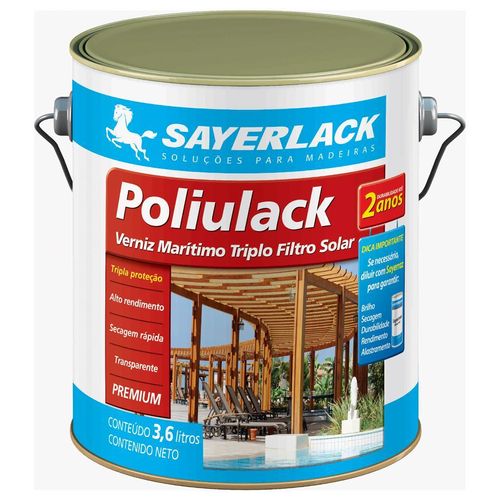 Verniz 3,6lts Fosco/Acetinado Poliulack Maritimo 2301 Sayerlack