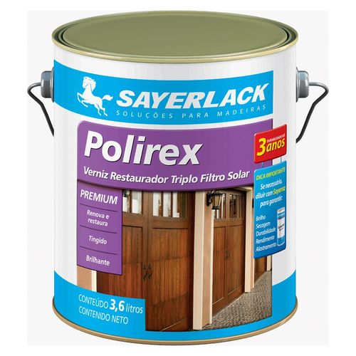 Verniz 3,6lts Brilhante Polirex Mogno Tingidor 2315 Sayerlack