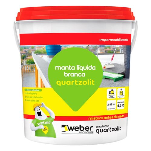 Manta Líquida Quartzolit Branco 4,5Kg