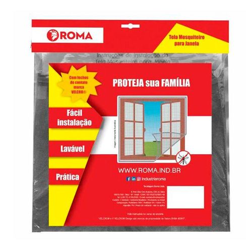Tela Janela 1,05x1,50mt com Velcro Branca 11443 Roma