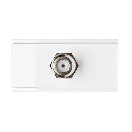 Módulo Tomada Duale Up Cabo Coaxial Branco Soprano