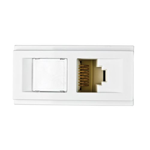 Módulo Tomada Duale Up RJ45 Cat5e Branco Soprano