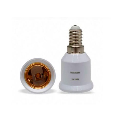 Soquete Adaptador Policarbonato E14-E27 com 2 Peças Taschibra
