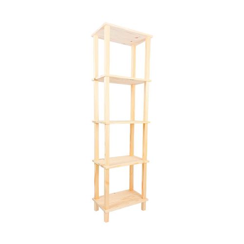 Estante Maderin Twist 5 Prat. Natural 43x31x148 cm
