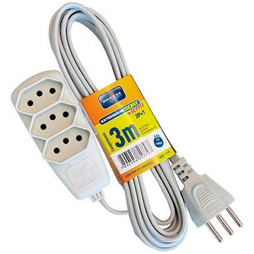 Extensão Embutir Daneva Sort 2P+T PP 3x075mm 3m