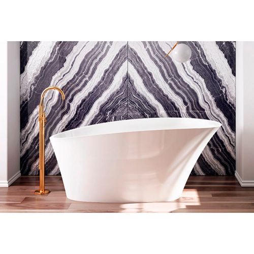 Banheira 167x85x69cm Rosália Solid Surface Brilho sem Hidro Jacuzzi