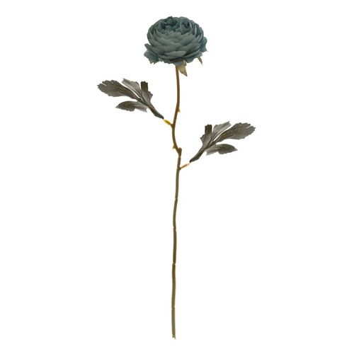 Folhagem Ranúnculo Flor Arte Azul Outono 37cm