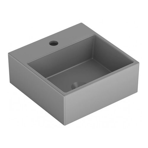 Cuba de Apoio Incepa Loft com Mesa Q6 Cinza Matte 35cm