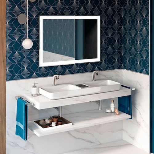 Cuba de Apoio Roca Infinity Válvula 7/8 Beige 110x42cm