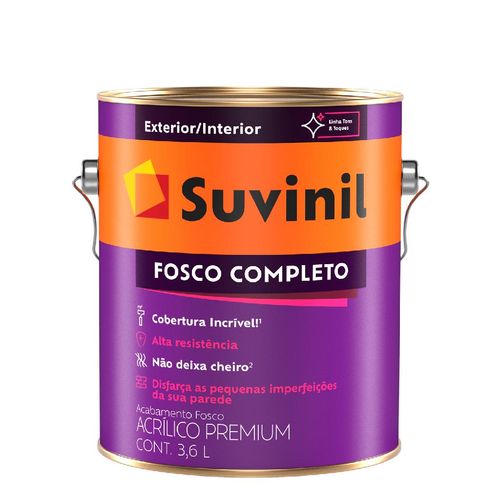 Tinta Fosco Completo Suvinil Acrílico Branco Neve 3,6 Litros