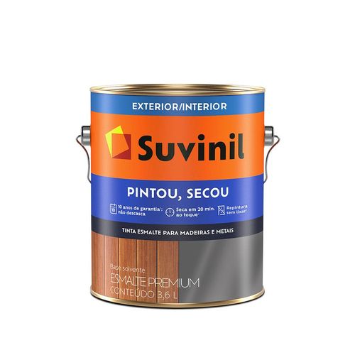 Tinta Esmalte Sintético Suvinil Pintou Secou Tabaco Brilhante 3,6 Litros