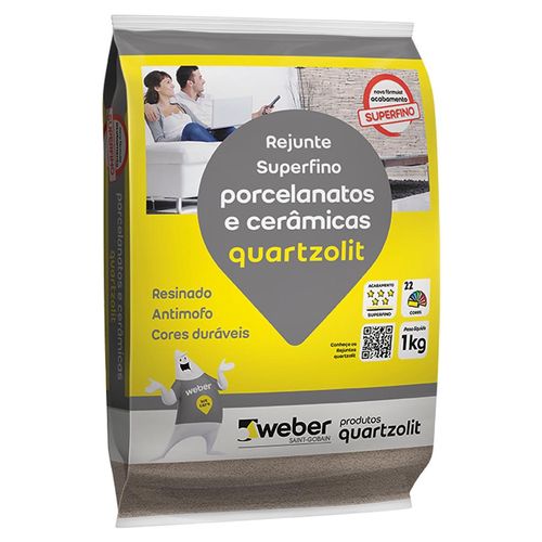 Rejunte Porcelanatos e Cerâmicas Quartzolit Marrom Café 1Kg