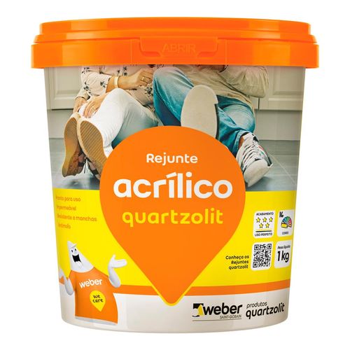 Rejunte Acrílico Quartzolit Cinza Outono 1Kg