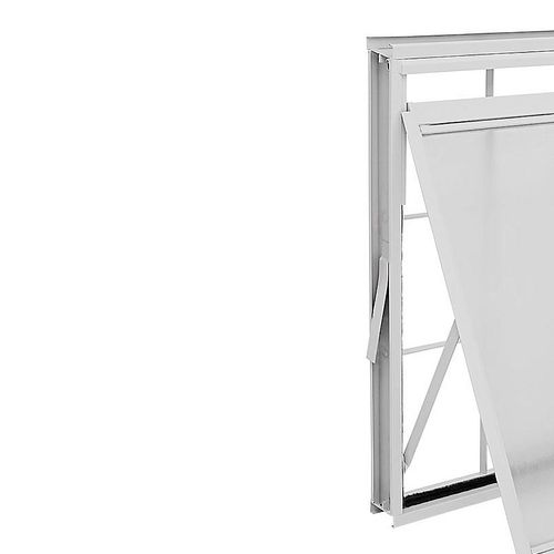 Janela Maxim-Ar de Aço Sasazaki Quadriculada Kompacta Com Grande Branco 60x80x5cm