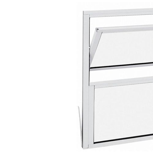 Janela Basculante Sasazaki de Alumínio Vidro Mini Boreal Branco 40x40x1,35cm