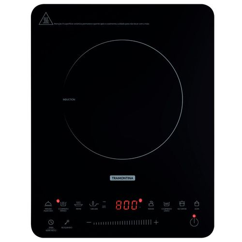 Cooktop Portátil por Indução Tramontina Slim Touch EI 30 com 1 Área de Aquecimento e Comando Touch 220v