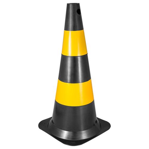 Cone Sinalização Vonder 75cm Preto e Amarelo