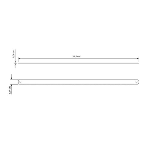 Conjunto de Lâminas para Arco de Serra Tramontina 12" com 24 Dentes por Polegada em Aço 2 Peças