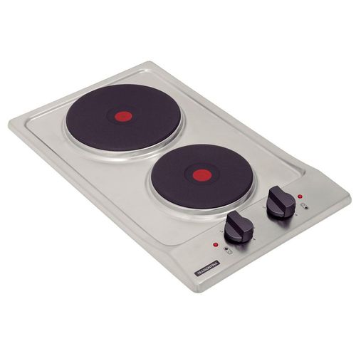 Cooktop Elétrico Tramontina Dominó em Aço Inox com 2 Placas Térmicas em Ferro Fundido