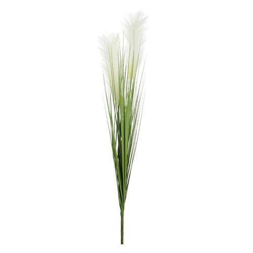 Arranjo Flor Arte Capim e Print e Pluma Branco 85cm