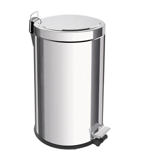 Lixeira Inox com Pedal Tramontina Brasil com Acabamento Polido e Balde Interno Removível 20 L