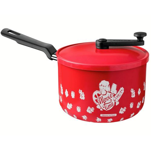 Pipoqueira Tramontina Loreto em Alumínio com Revestimento Interno Antiaderente Starflon Max Vermelha 20 cm 3,5 L
