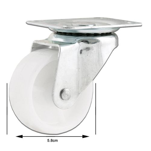 Rodízio Giratório Vonder Nylon 2" Branco