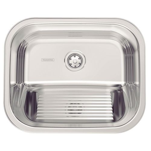 Tanque de Encaixe Tramontina Hera 34L em Aço Inox Polido 50x40 cm