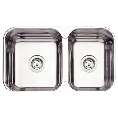 Cuba de Embutir/sobrepor Tramontina Isis 2C 34-28 BS em Aço Inox Polido 69x40 com 2 Cubas