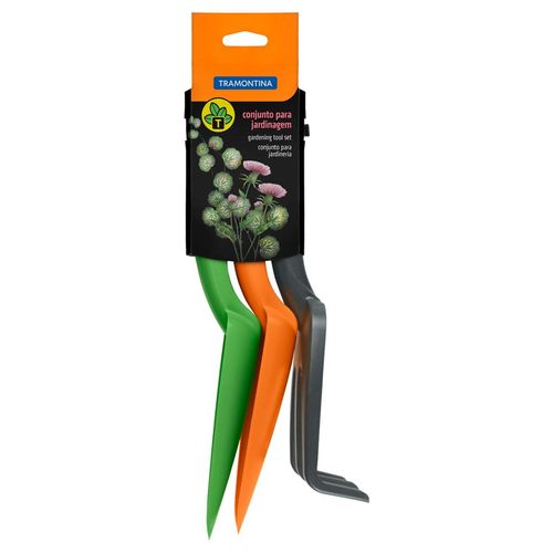 Conjunto para Jardinagem Tramontina em Plástico Colorido 3 Peças