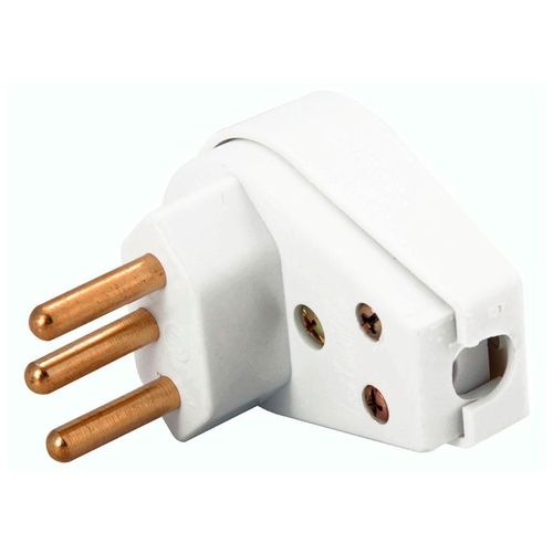 Plugue Angular Tramontina 2P+T Branco 10A
