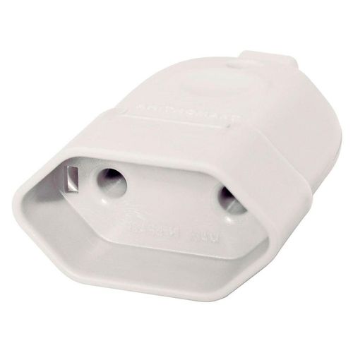 Plugue Fêmea 10A Tramontina 2P Branco